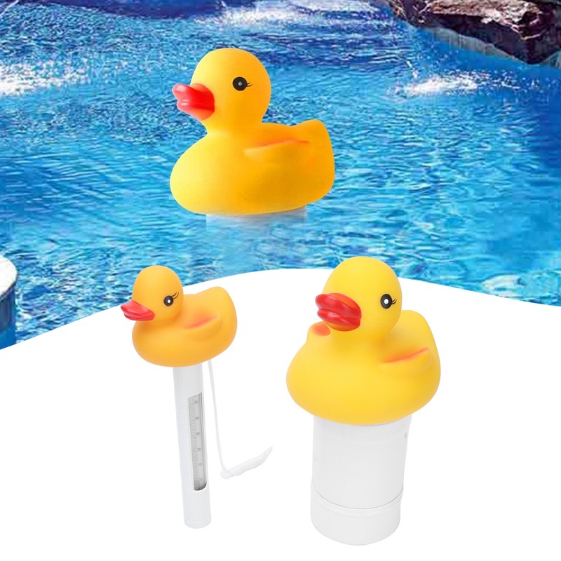 2Pcs Water Thermometer Set High Temperature Resistant Pool Chlorine Dispenser