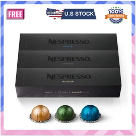 Nespresso Vertuo Capsules, Variety Pack, Medium & Dark Roast, 30 Coffee Pods