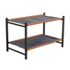 Teal Triangle Aspen Freestanding Shoe Rack Storage Organizer | Sturdy