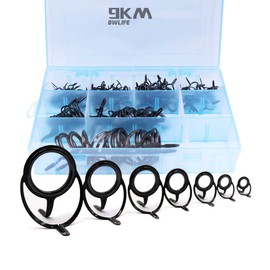 9KM DWLIFE Fishing Rod Guides Replacement Kit Casting Rod Ceramics Stainless Steel 50pcs / 100pcs / 120pcs (Large - 120pcs)
