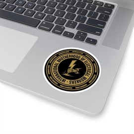 Electrician Union Blackout Sticker - Waterproof Vinyl Sticker - SIZE: 3" × 3"