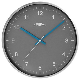PRIM Design Wall Clock Matt Gloss - B, Metal and Grey, Aluminium Case, Quartz Movement Sweep, Beautiful Wall Decoration Diameter 294 x 42 mm, Wall Decoration for Office, Living Room, Bedroom, Kitchen,