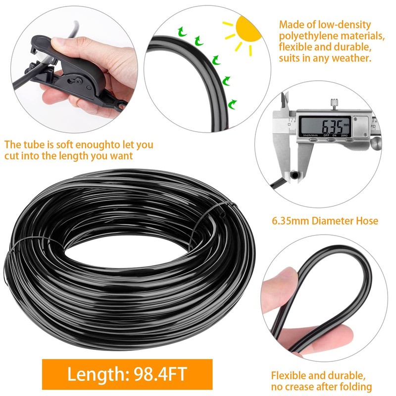 Awpeye Misting Cooling System 98.4Ft (30M) Misting Line + 50