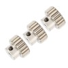 3PCS Metal Motor Gears with Set Screws M0.6 Module 3.175mm