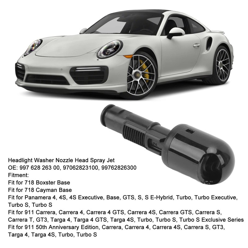Headlight Washer Nozzle 99762826300, Left Right Headlight Washer Nozzle for