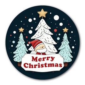 120 x Merry Christmas Stickers, Christmas Gift Label Stickers, Xmas Present Tags, Christmas Decor Sticker, Holiday Gift Label, Christmas Favor Stickers (B)
