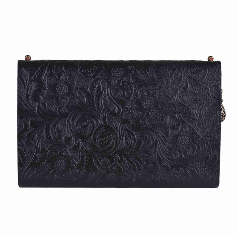 Handmade Embossed Pattern Soft Leather Journal Travel Notebook with lock