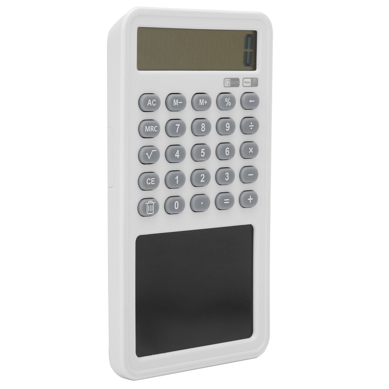 Calculator Writing Tablet White LCD 12‑Digit Display Portable Painting Handwriting