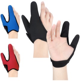 Sotiff 3 Pieces Neoprene Finger Glove for Men Women Fishing, Anti Slip Fishing Glove, Finger Gloves Protector Unisex Elastic Band Glove for Outdoor Fishing, Fit Right Hand 3 Colors