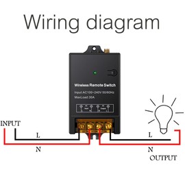 dstfuy Remote Control Switch,Controller with Feedback Function,1500M Long Distance,AC 110V/120V/240V /40A Relay Wireless RF Switch for High Power Water Pump Motor Lighting Electrical Equipment.
