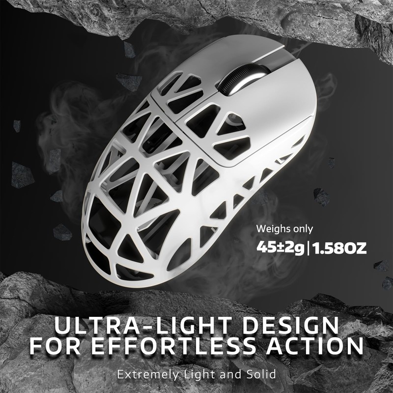 ATTACK SHARK R2PRO 45g Superlight Magnesium Alloy Mouse, PixArt PAW3950