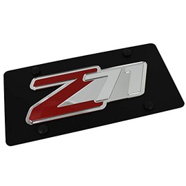 Eurosport Daytona Carbon Stainless Steel License Plate for Chevy Z71 (Black)