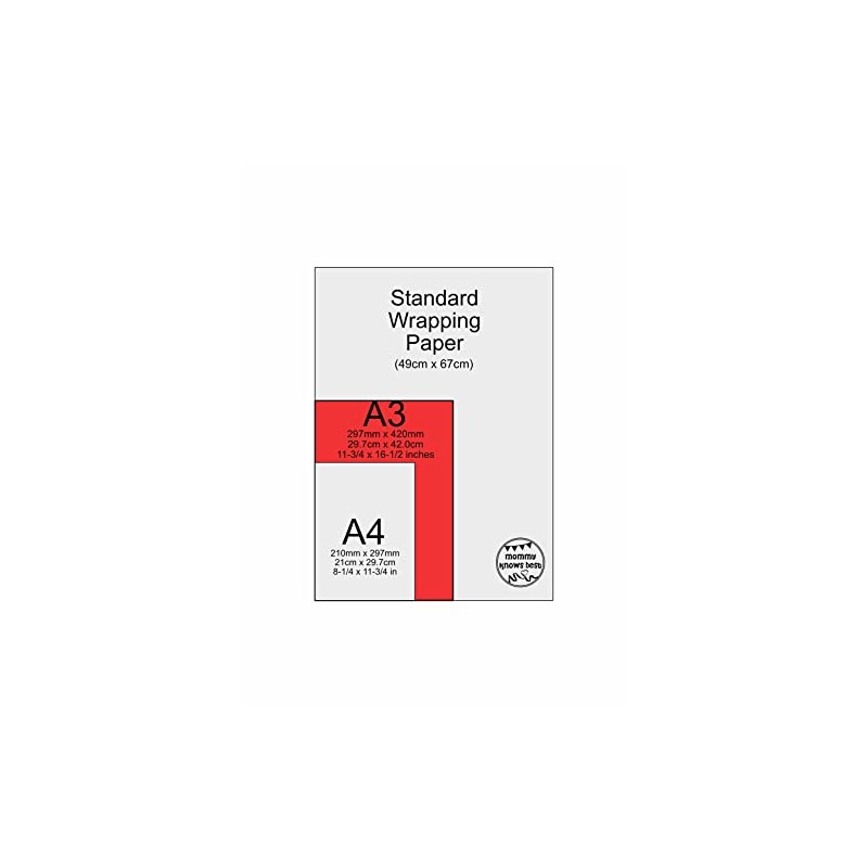 3 x Colourful Scary Horror Clown design wrapping paper. A3