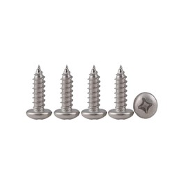 Drenky 100 Pcs Phillips Pan Head Screws 304 Stainless Steel Self-Tapping Screws Self-Drilling Wood Screws Standard Cross Groove Full Thread Woodworking Fastener M3 X 10