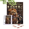 Christian Bible Puzzles for Adults 500 Pieces, Religous Warrior Lion