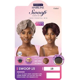 Outre Lace Front Wig - Perfect Hair Line 13X4 - Swoop Series - Swoop 15 (LILAC ASH GRAY)