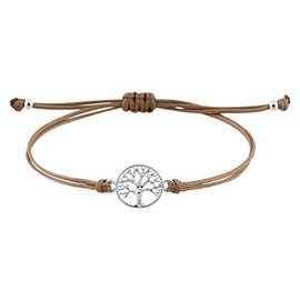 StarAppeal Tree of Life Friendship Bracelet, Tree of Life Bracelet with Beads in Silver and Gold, Adjustable Size, Girls’, Women's Bracelet, Handmade, Base Metal, Brown-silver