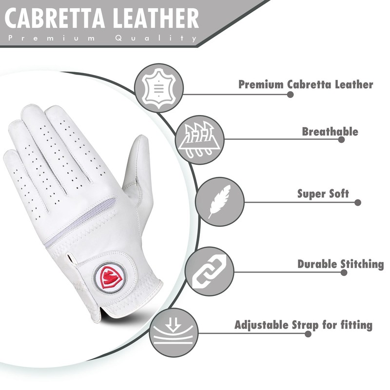 Golf Gloves for Men Womens - Cabretta Leather Golf Gloves