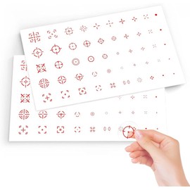 100PCS No Scope Aim Assist Stickers for FPS Games Reusable Crosshair 1-2cm Static Cling Shooting Target Stickers