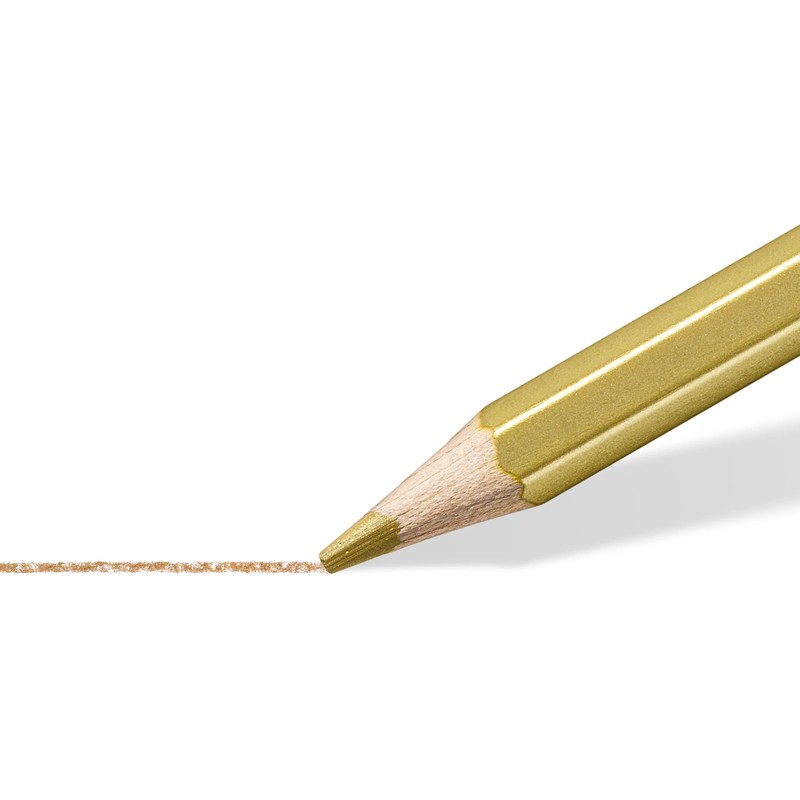STAEDTLER 146M M12 Metallic Colouring Pencils - Assorted Colours (Tin