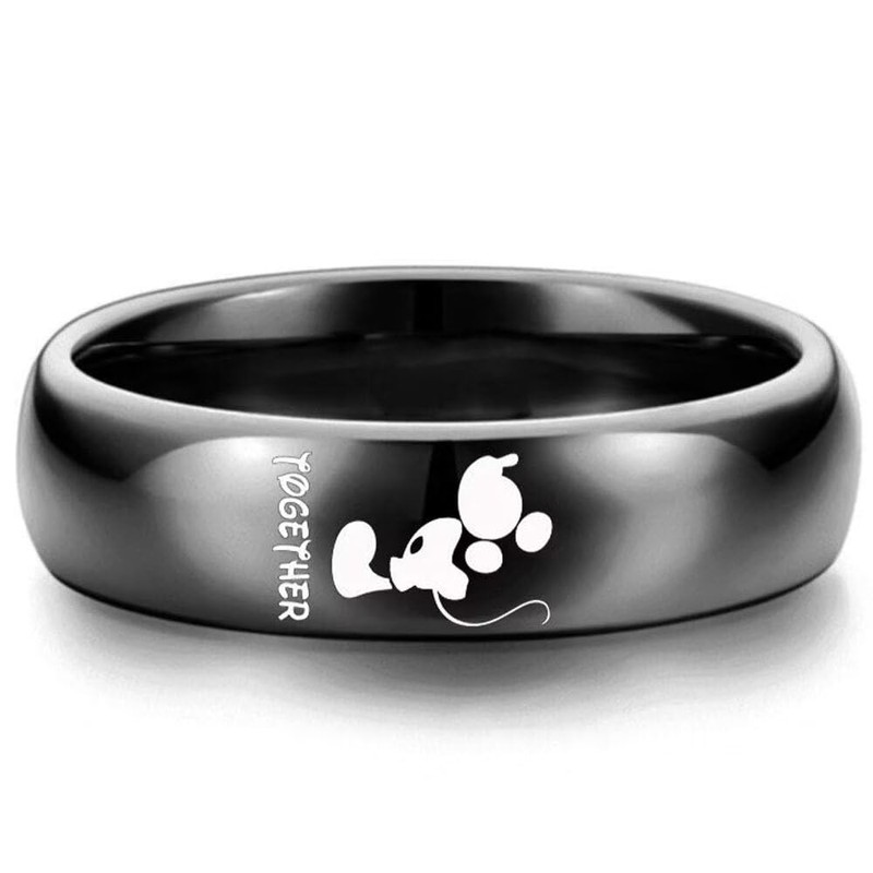 XAHH His and Hers Matching Set Couple Titanium Steel Rings