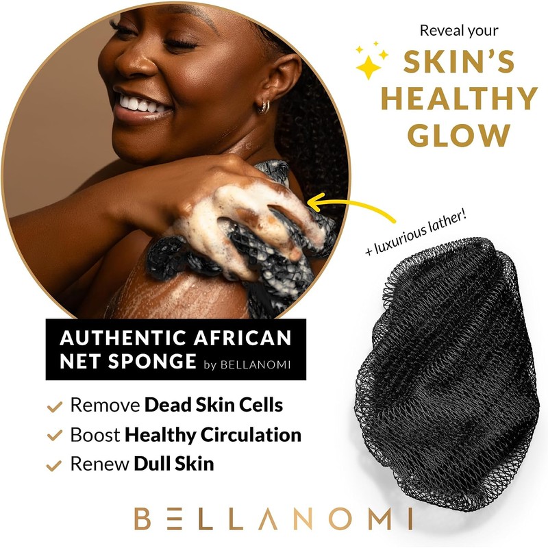 Esponja Exfoliante Africana Bellanomi – Limpieza Profunda y Piel Suave