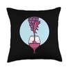 Pouring Wine Wine Pouring Into Glass Stylish Illustration Throw Pillow