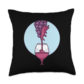 Pouring Wine Wine Pouring Into Glass Stylish Illustration Throw Pillow