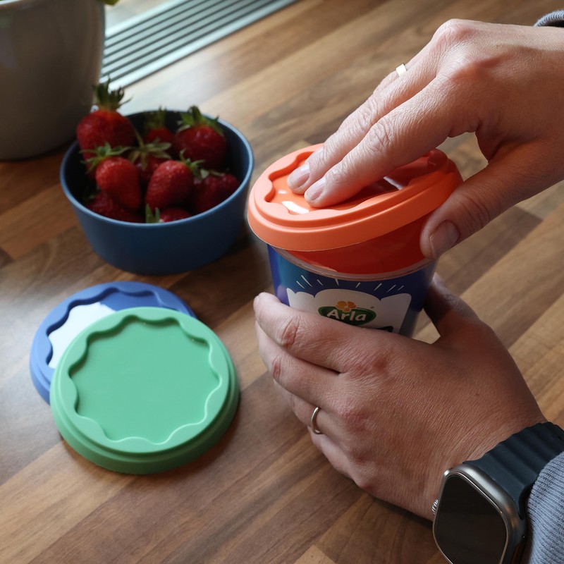 Koziol Reusable Fresh Lids Set of 3, Robust & Stretchy