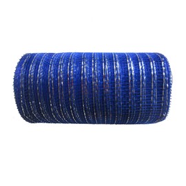 6 inch x 30 feet(10 Yards)-YYCRAFT Metallic Poly Mesh Ribbon(Royal/Silver)
