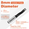 TANOMATE 8mm Diameter Carbide 3 Flute Drills Brad Point Boring