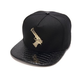 LEEYA NYU20 Original Cotton Hip-Hop Flat-Brimmed hat Baseball caps Trend hat (Black)