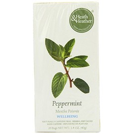 Heath and Heather Organic Peppermint Herbal Infusions 20 Teabags (Pack of 6, Total 120 Teabags)