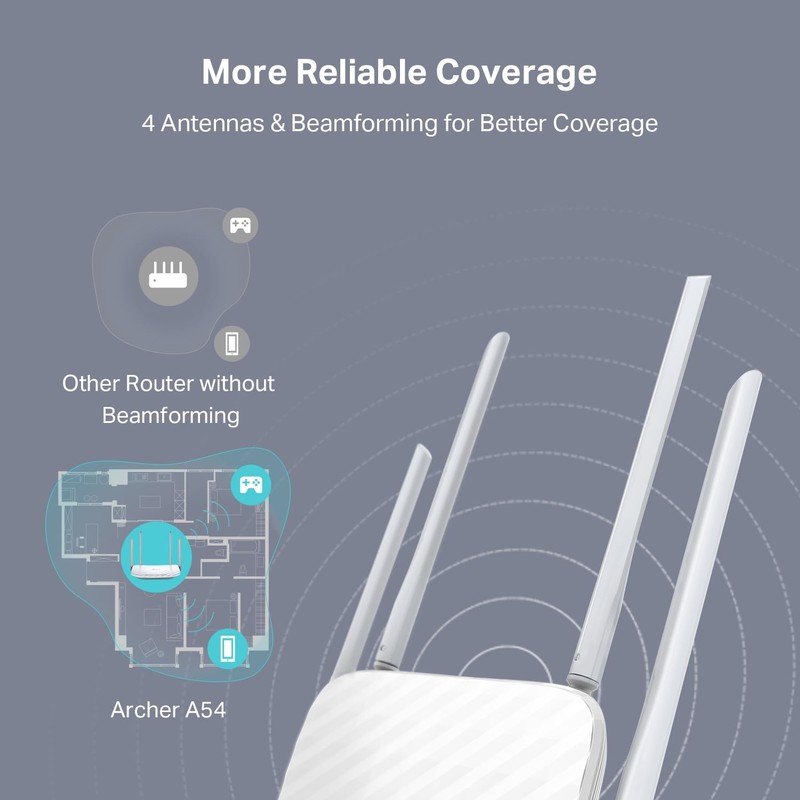 TP-Link AC1200 WiFi Router (Archer A54) - Dual Band Wireless