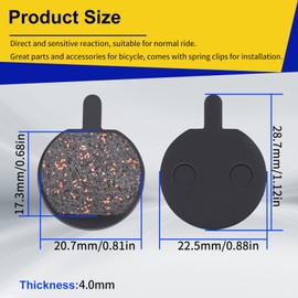 AHL Bicycle Semi-Metallic Disc Brake Pads for Hayes Sole Mechanical GX-C GX2 GX3 MX1 MX2 MX2-XC MX3 MX4 MX5 GX MX CX Pro/Expert/Comp Cannondale Bengal Helix MB700 MB700T PH02 (2 Pairs)