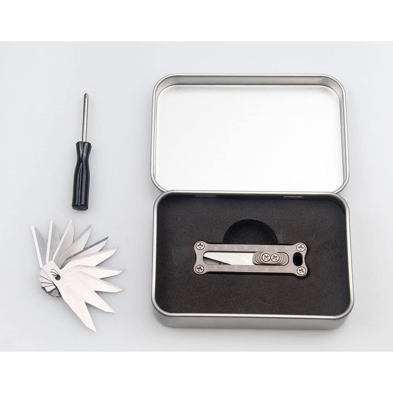 ILEAF Titanium Alloy daily Mini Pocket Utility Knife with Replaceable