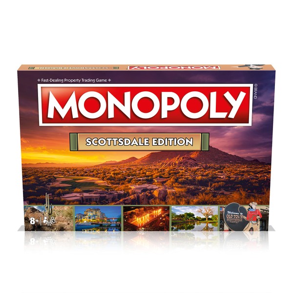 Scottsdale Monopoly, Family Board Game, for 2 to 6 Players, Adults and Kids Ages 8 and up, Buy, Sell and Trade Your Way to Success