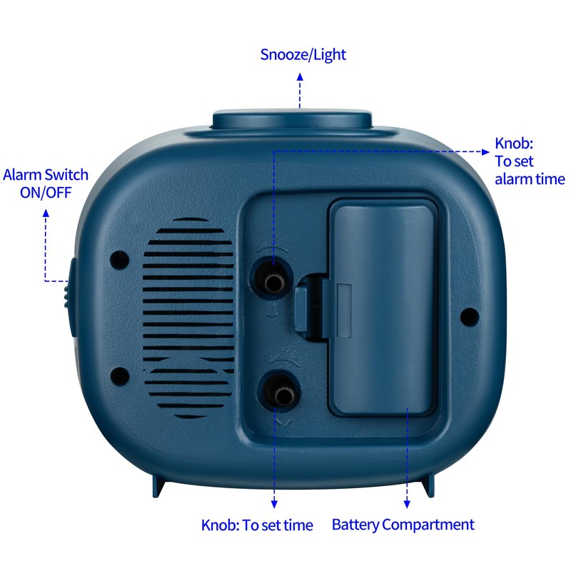 Tinload Loud Alarm Clock for Heavy Sleepers Adults, Silent No