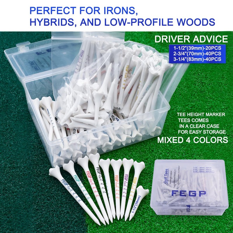 1 1/2'' Plastic Golf Tees – Short Tees for Irons,