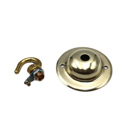 Metal Ceiling Dome with Hook and Fixing Screws Choice of Finishes (Brass)