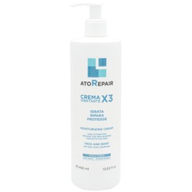 Feuchtigkeitsspendende Körpercreme ATOREPAIR X3 für trockene und empfindliche Haut, angereichert mit natürlichen Ölen aus Argan, Shea und Hyaluronsäure – beruhigend, antioxidativ und Anti-Aging – 100
