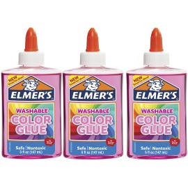 Elmer's Elmers Washable Translucent Color Glue 5 Ounces, Great for Making Slime - 3 Pack