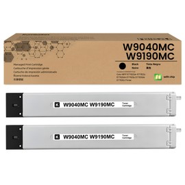 W9040MC W9190MC Toner Cartridge [with Chip] Remanufactured Replacement for HP W9190MC Toner Cartridge Works with Color MFP E77822dn E77822z E77825dn E77825z E77830dn E77830z Printer Ink 2-Pack, Black
