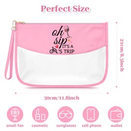Sfodiary Weekend Getaway Gift for Women Friends Makeup Bag Friendship Trip Gift for Sister Best Friend Daughter Travel Cosmetic Bag Funny Bachelorette Party Vacation Present for Her Toiletry Pouch