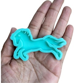 Horse Resin Mold - Horse Keychain Resin Molds - Mold for Jewelry Making - Pendant Molds - Horses Silicone Mold - Mold for Epoxy Resin - Animal Molds - Horses (Colored)