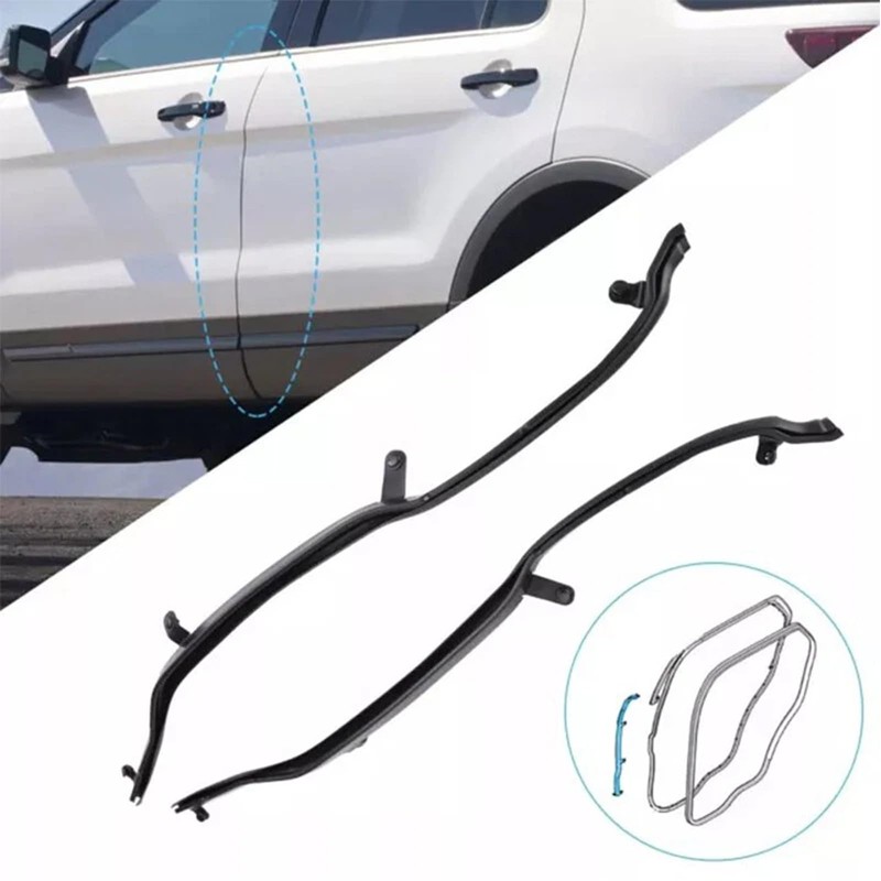 Door Front Weatherstrip RH LH Pair Compatible with Ford Explorer