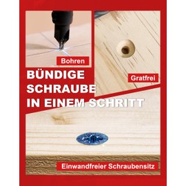 EZARC Countersink Drill Bit Set for Wood, 5-Piece Drill Bit with Countersink Wood Drill Bit Countersink Set 1/4 Inch Hex Shank with Wood Plug Cutter for Wood Processing