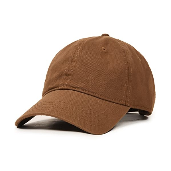 FURTALK Men Women Brown Baseball Cap All Cotton Made Adjustable Classic Baseball Hat