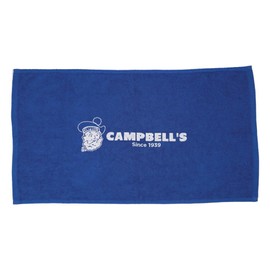 Campbell's The Logo Blue Barber Towel Ring Spun Cotton