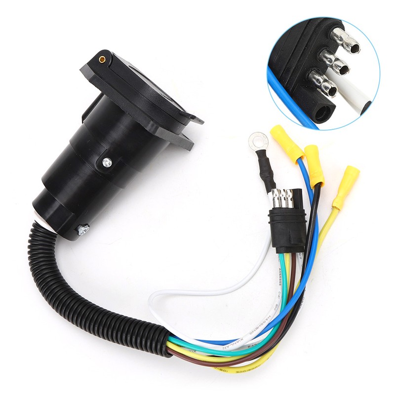 12V Trailer RV Connector 7 Way to 4 Way Hitch